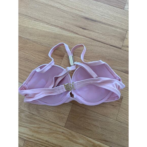 Victoria's Secret Bombshell Miraculous Push Up Cross Back Bikini Top 36B Pink - Picture 3 of 10